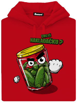 Nakladačka pánska mikina klokanka Red