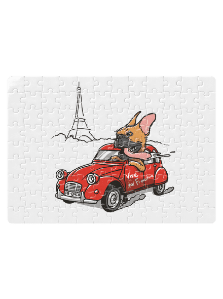 Francúzsky buldoček puzzle White