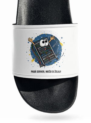 Padá server šľapky White