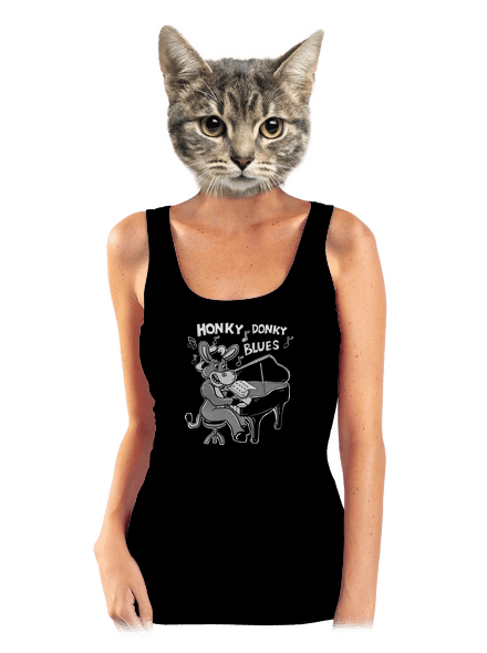 Honky donky blues dámske tielko klasické Black