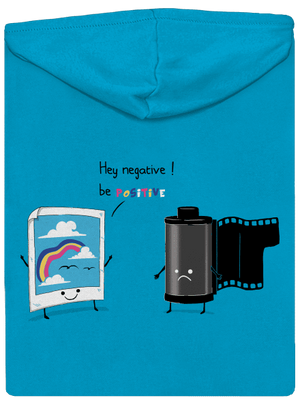 Be positive dámska mikina na zips Blue Atol