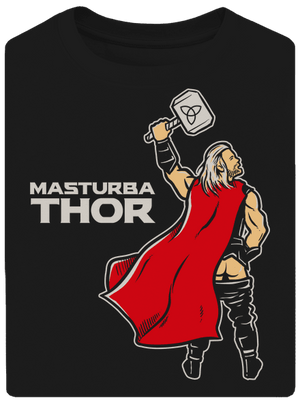 Masturbathor unisex tričko oversized Black