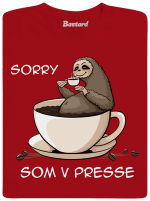 V presse pánske dlhý rukáv Red