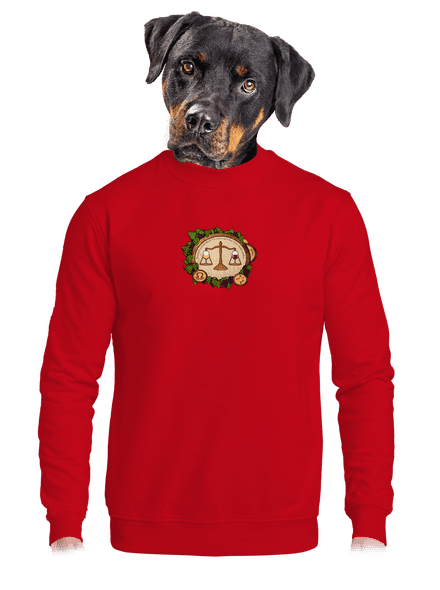 Vínny horoskop: Váha unisex mikina bez kapucne Red
