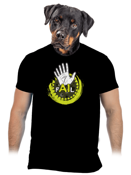 AI Fail pánske tričko Black