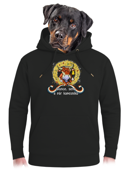 Slunce, seno a pár kapesníků unisex mikina premium Dark Black