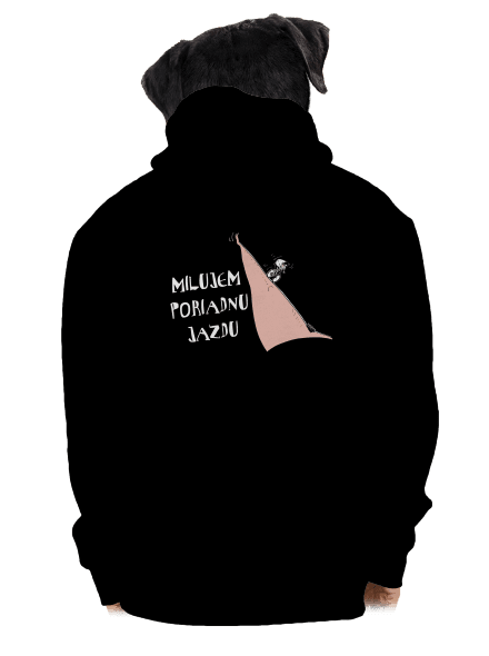 Milujem jazdu pánska mikina na zips Black