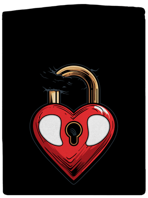 Zámok lásky pánska mikina na zips Black