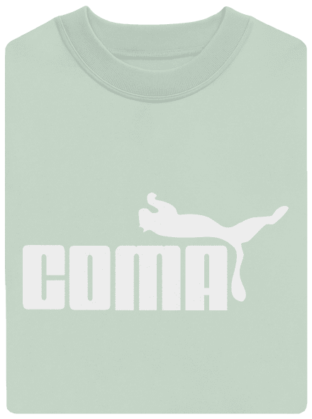 Coma unisex mikina bez kapucne Blush Mint