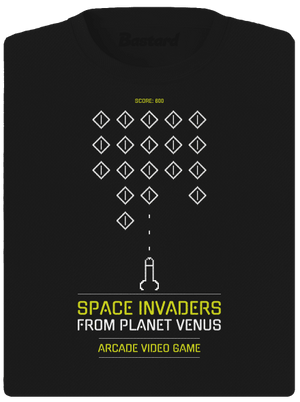 Space Invaders dámske športové tričko Black