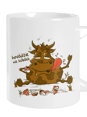 Hovädzie na hubách veľký hrnček White