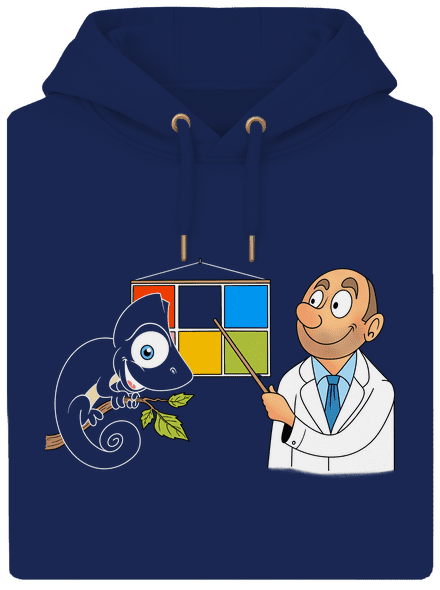 Chameleón u lekára unisex mikina premium Navy