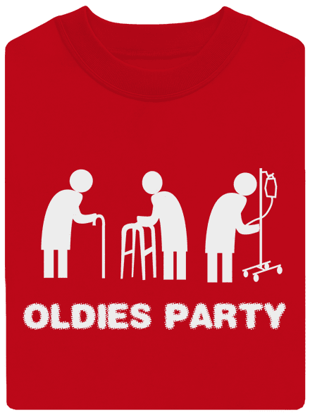 Oldies party unisex mikina bez kapucne Red