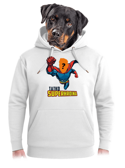 Tatko superhrdina unisex mikina premium Snowwhite