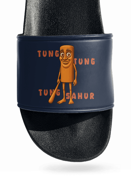 Tung Tung Tung Sahur – Italian Brainrot šľapky Navy