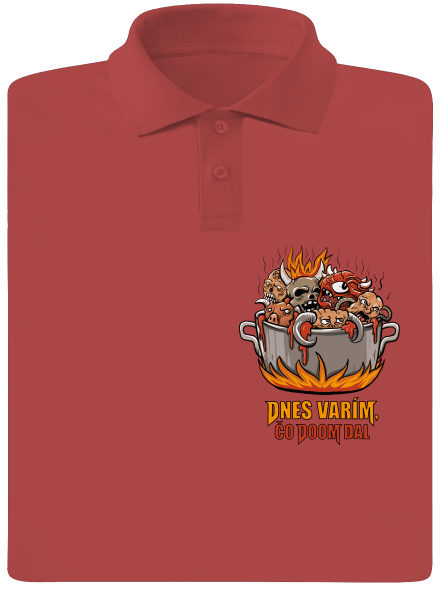 Čo Doom dal pánska polokošeľa Burgundy