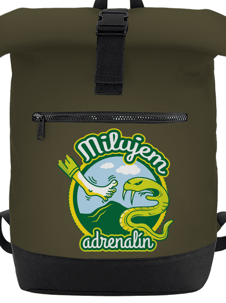 Milujem adrenalín batoh Military Green