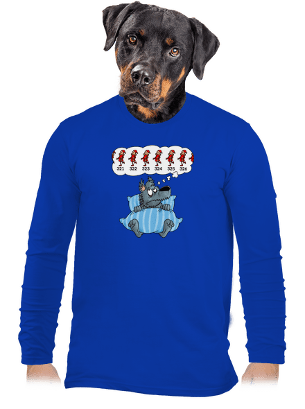 Vlčia nespavosť pánske dlhý rukáv Royal Blue