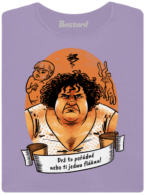 B14: Slunce seno jahody dámske tričko s lemom Lavender