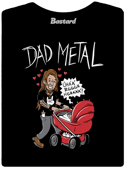Dad metal dámske tričko Black