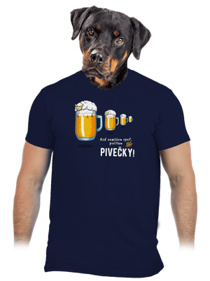 Pivečka pánske tričko Navy