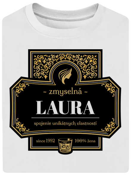 Alkoholová etiketa unisex tričko oversized White