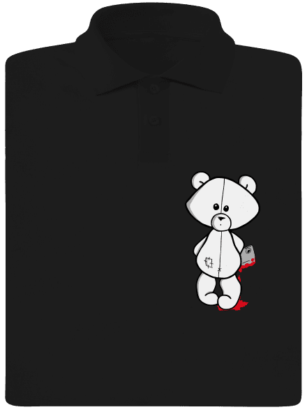 Méďa zabijak pánska polokošeľa Black