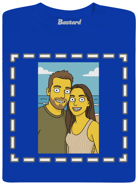 Simpsonovi z vlastnej fotky pánske dlhý rukáv Royal Blue