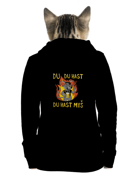 Du hast myš dámska mikina na zips Black