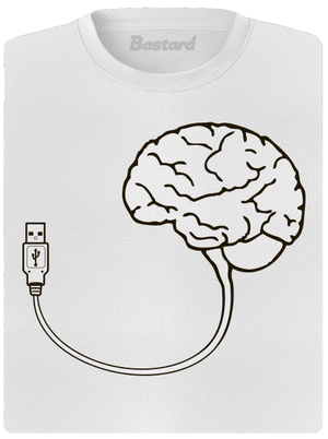 USB mozog dámske športové tričko White