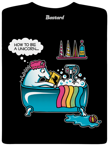 Ako sa stať jednorožcom detské tričko Black