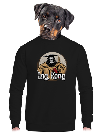 Ing. Kong unisex mikina bez kapucne Black