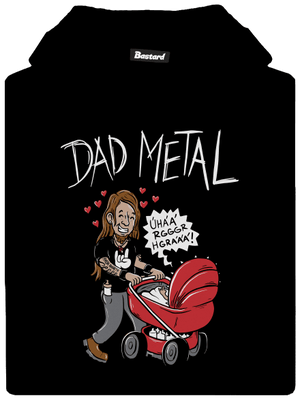 Dad metal detská mikina klokanka Black