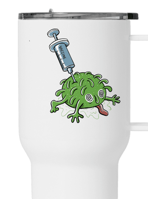 Zapichnutý covid termohrnček White