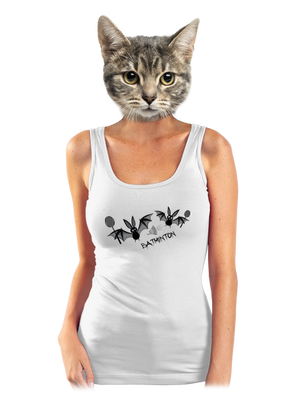 Batminton dámske tielko klasické White