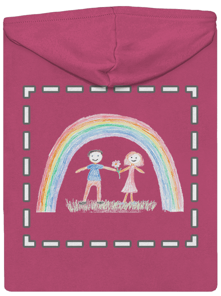 Detské kresby - Nahraj vlastnú dámska mikina na zips Magenta