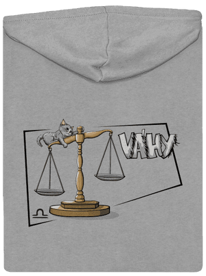 Mačací horoskop: Váhy pánska mikina na zips Light Melange