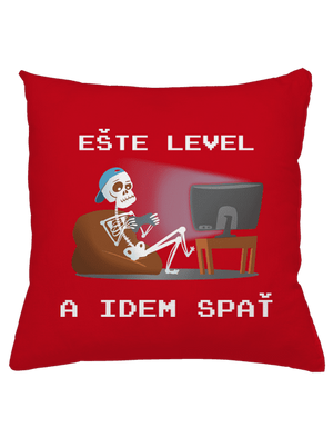 Ešte level vankúš Red