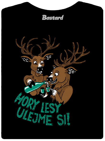 Hory lesy ulejme si dámske tričko Black