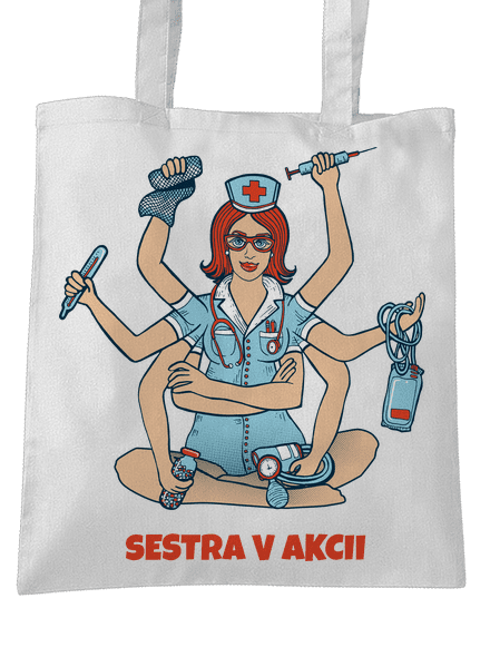 Sestra v akcii taška White