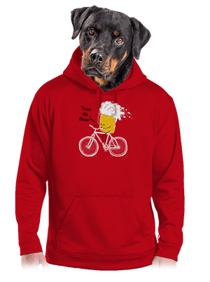 Tour de beer pánska mikina klokanka Red