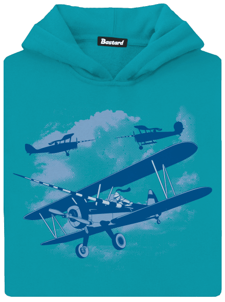 Rytieri nebies detská mikina klokanka Hawaiian Blue