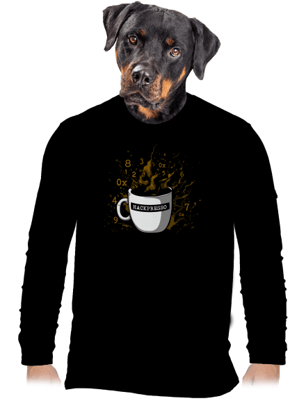 Hackpresso  pánske dlhý rukáv Black