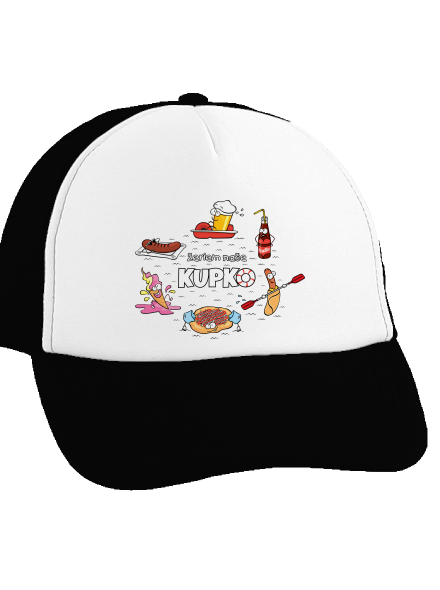 Slovenské kupko šiltovka truckerka Black cap