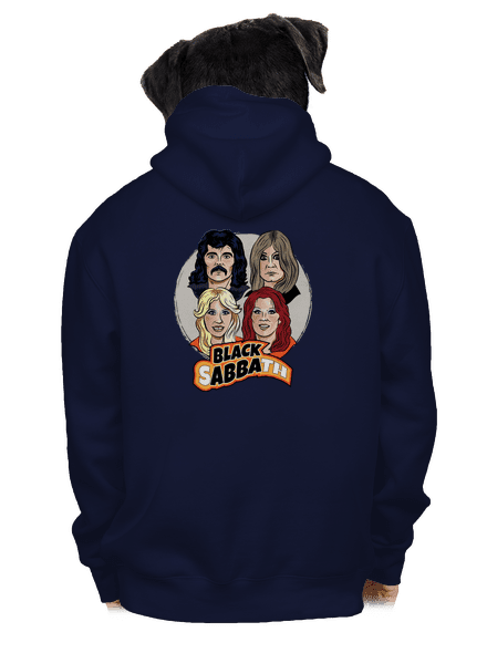 Black Abba pánska mikina na zips Navy