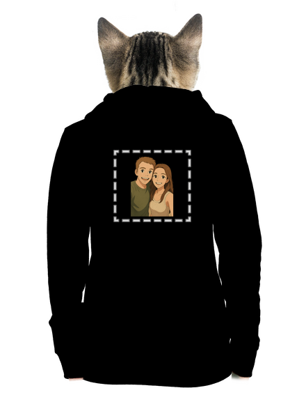 Ghibli efekt z vlastnej fotky dámska mikina na zips Black