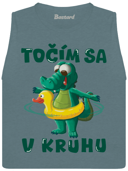 Točím sa v kruhu dámske tielko voľné Heather Deep Teal