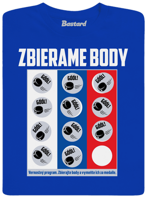 Zbierame body - hokej pánske dlhý rukáv Royal Blue