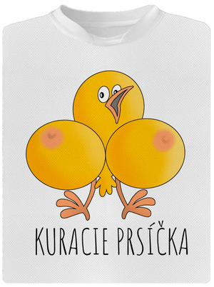 Kuracie prsíčka pánske športové tričko White