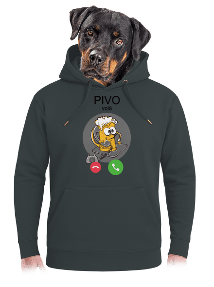 Pívo volá unisex mikina premium Charcoal